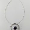 Amethyst Pendant on Sterling Silver Wire Chain