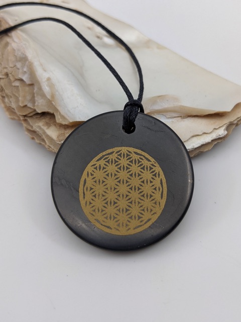 Shungite Flower of Life Pendant