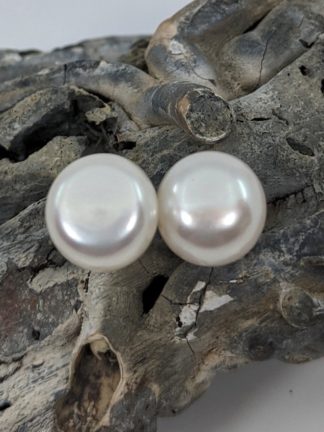 Pearl Earrings, 9mm Cultured Freshwater, Studs