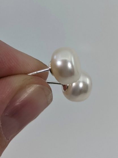 Pearl Earrings, 9mm Cultured Freshwater, Studs