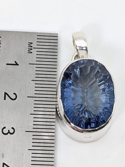Mystic Quartz (Titanium treated) Pendant, Blue