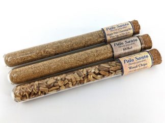 Palo Santo Test Tubes: Cleansing Mix, Milled, Wood Chips.