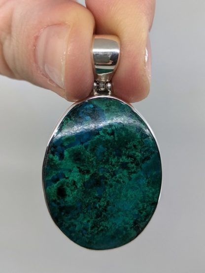 Chrysocolla Pendant in Sterling Silver