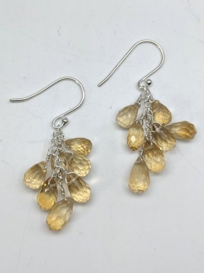 Natural Citrine Earrings, Drops