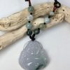 Lilac Jade Hand Carved Buddha Necklace