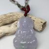 Lilac Jade Hand Carved Quan Yin Necklace