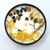 Chakra Candle: Solar Plexus Chakra: Personal Power, Transformation. Frangipani, 100% Soy Wax Candle.