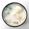 Elemental Magic Candle: Water: Peace, Healing, Empathy. Seashore, 100% Soy Wax Candle.