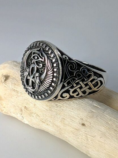 Egyptian Ankh & Eye of Horus Ring