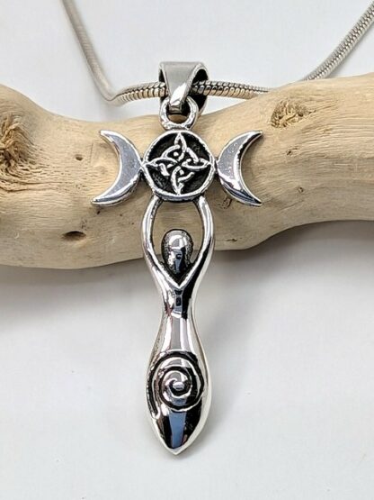 Spiral & Triple Goddess Pendant
