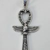 Egyptian Ankh with Horus, Eye of Ra & Hieroglyphics Pendant