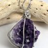 amet-wp-100 Amethyst Wire Wrapped Pendant