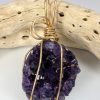 amet-wp-103 Amethyst Wire Wrapped Pendant