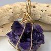 amet-wp-105 Amethyst Wire Wrapped Pendant
