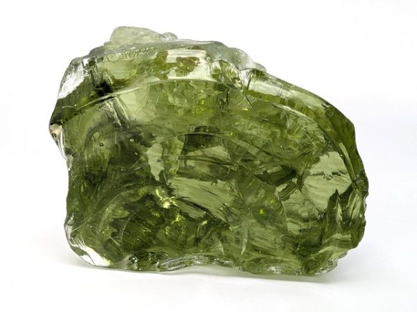 A449 Andara, Celestial Gold Green, Heart, Gem Quality, With Crystals, Monatomic, Mt Shasta, USA, 380g