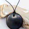 Shungite Small Disc, Necklace shung-n-103