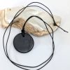 Shungite Small Disc, Necklace shung-n-103
