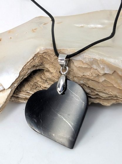 Shungite Heart, Necklace shung-n-101