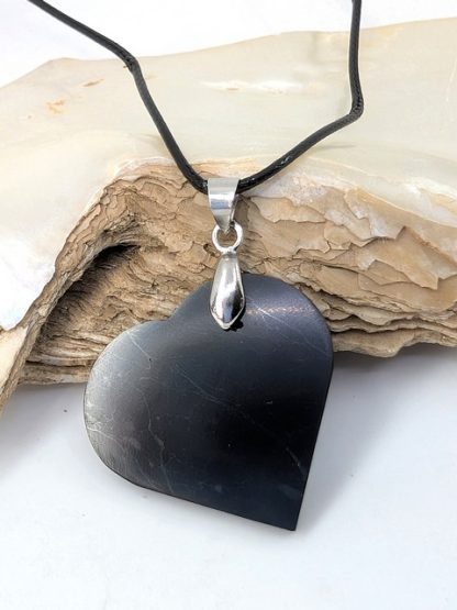 Shungite Heart, Necklace shung-n-101