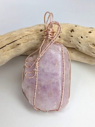 Kunzite Wire Wrapped Pendant kunz-p-103