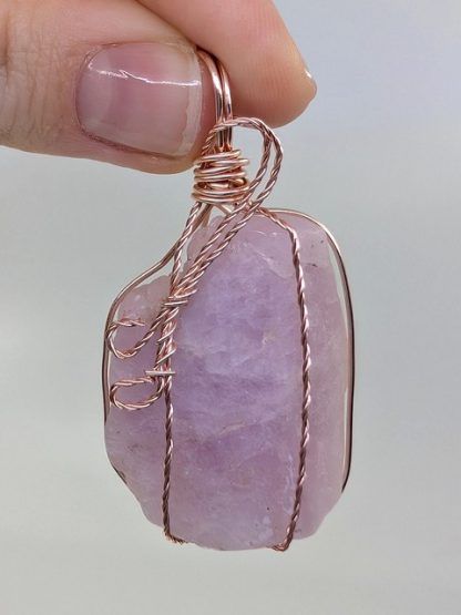 Kunzite Wire Wrapped Pendant kunz-p-103