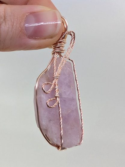 Kunzite Wire Wrapped Pendant kunz-p-103