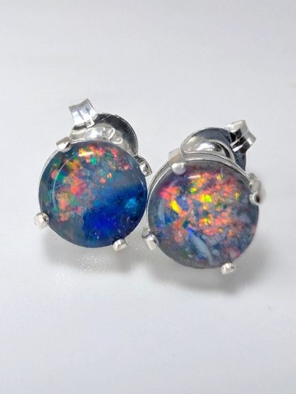 Opal, Triplets, Coober Pedy, Australia Studs opal-e-101