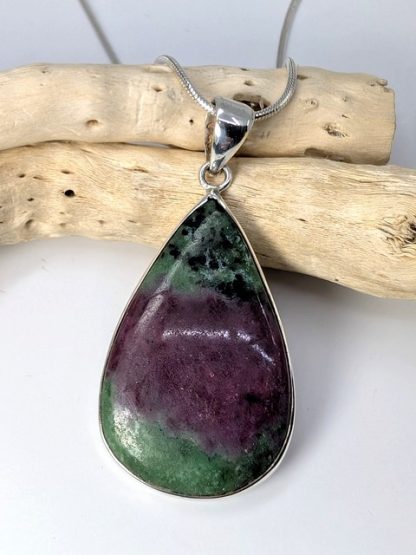 rubyz-p-006 Ruby in Zoisite (Anyolite) Pendant