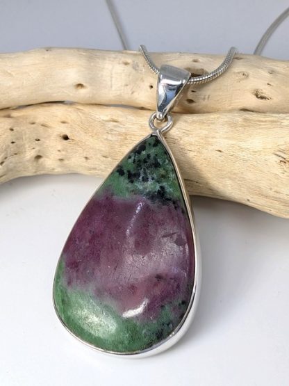 rubyz-p-006 Ruby in Zoisite (Anyolite) Pendant