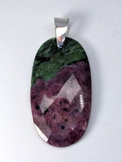rubyz-p-007 Ruby in Zoisite (Anyolite) Pendant