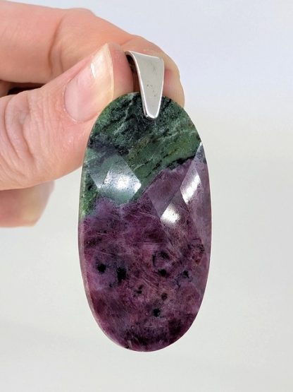 rubyz-p-007 Ruby in Zoisite (Anyolite) Pendant