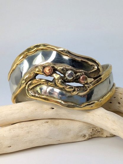 Copper, Nickel Silver & Brass Handmade Cuff, Australia copb-b-001