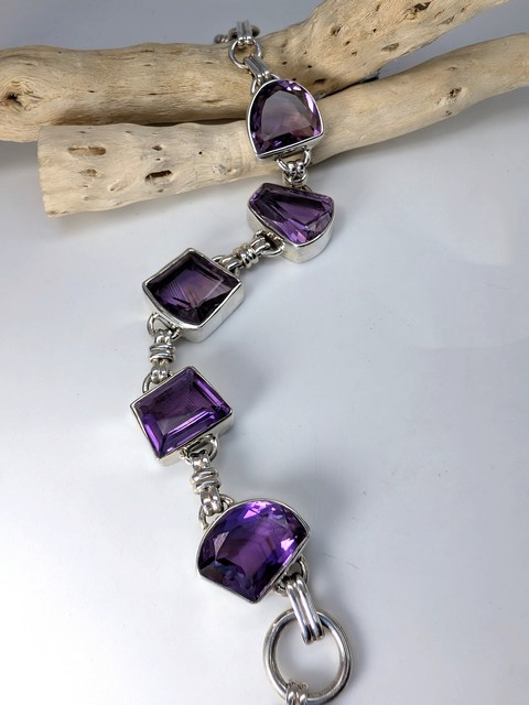 Amethyst Bracelet, Adjustable