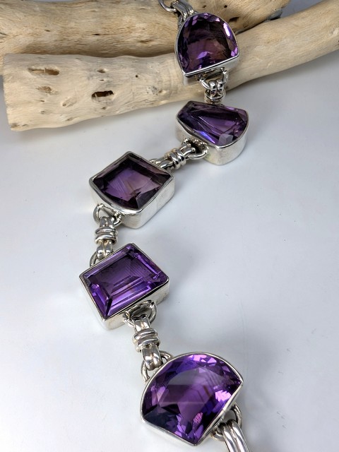 Amethyst Bracelet, Adjustable