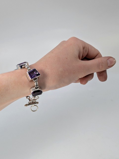 Amethyst Bracelet, Adjustable