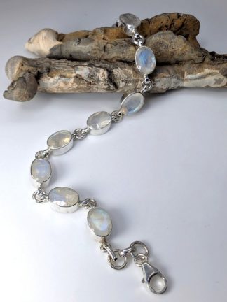 Moonstone Bracelet, Adjustable moon-b-002