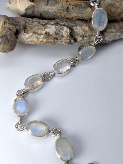 Moonstone Bracelet, Adjustable moon-b-002