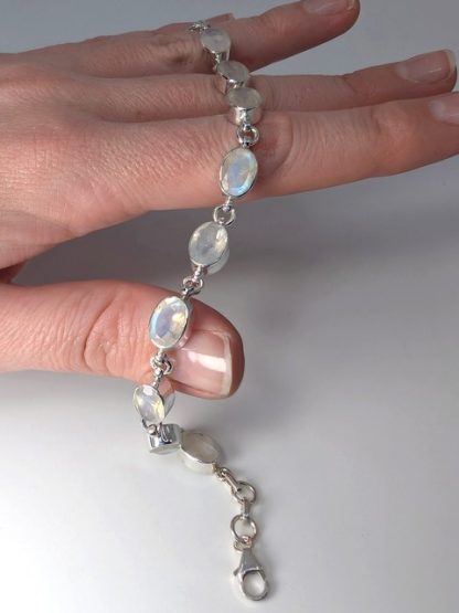 Moonstone Bracelet, Adjustable moon-b-002
