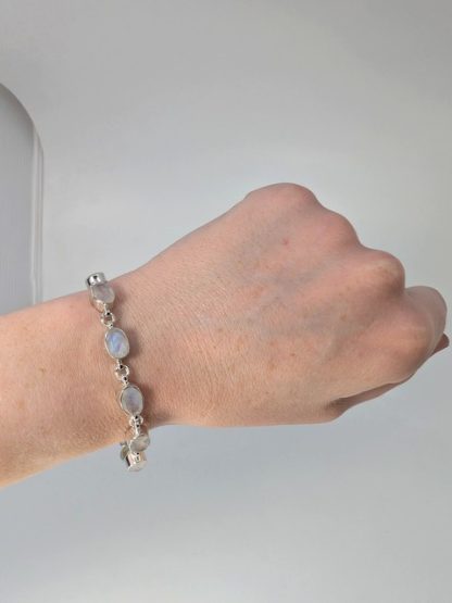 Moonstone Bracelet, Adjustable moon-b-002