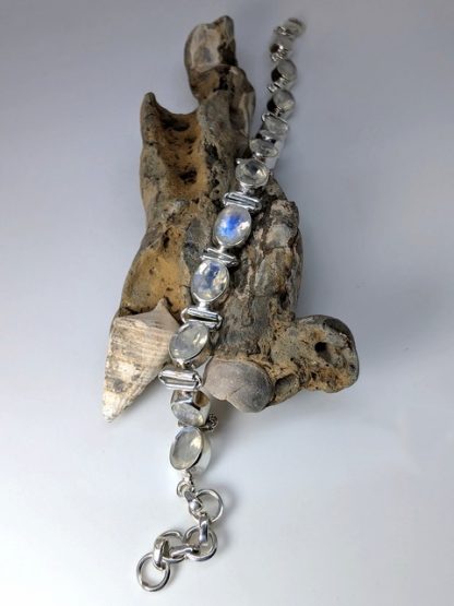 Moonstone Bracelet, Adjustable moon-b-001