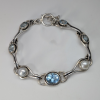 Blue Topaz & Freshwater Pearl Bracelet