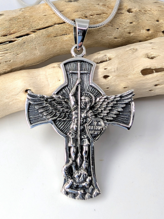 Archangel Michael Cross Pendant arm-p-101