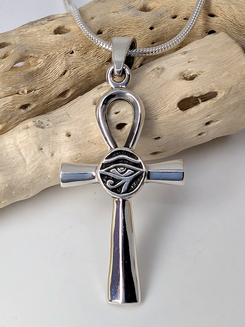 Egyptian Ankh with Eye of Ra Pendant