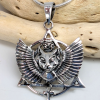 Bastet with Eye of Ra & Egyptian Ankh Pendant bas-p-100