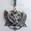 Bastet with Eye of Ra & Egyptian Ankh Pendant bas-p-100