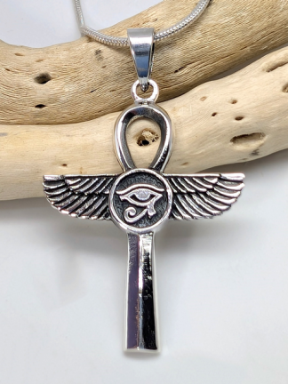 Egyptian Ankh with Wings of Isis & Eye of Ra Pendant ankh-p-108